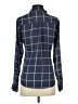 Express Outlet 100% Polyester Plaid Blue Long Sleeve Blouse Size XS - photo 2