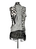 Fleur de Lis 100% Polyester Silver Kimono Size L - photo 2