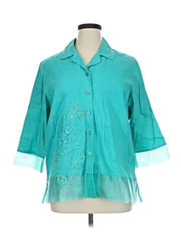Napa Valley 3/4 Sleeve Button-Down Shirt (view 1)