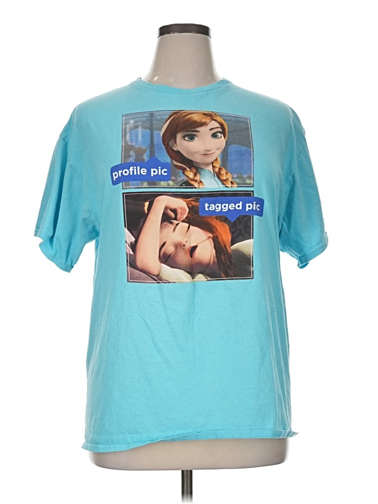 Pre-owned Disney Short Sleeve T-shirt In Blue