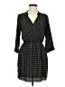 Just Fab 100% Polyester Plaid Black Casual Dress Size M - photo 1