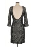 Alberto Makali Metallic Silver Cocktail Dress Size 8 - photo 2