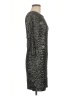 Alberto Makali Metallic Silver Cocktail Dress Size 8 - photo 4
