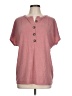Shein Pink Short Sleeve Henley Size L - photo 1