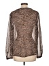 Ann Taylor LOFT 100% Polyester Brown Long Sleeve Blouse Size L - photo 2