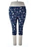 Woman Within Floral Blue Leggings Size 22 Petite (1X) - photo 1