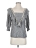 Sundays 100% Rayon Gray 3/4 Sleeve Blouse Size Sm (1) - photo 1
