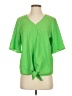 Cupio Green Short Sleeve Blouse Size S - photo 1
