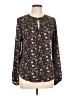 Unbranded 100% Polyester Black Long Sleeve Blouse Size L (estimated) - photo 1