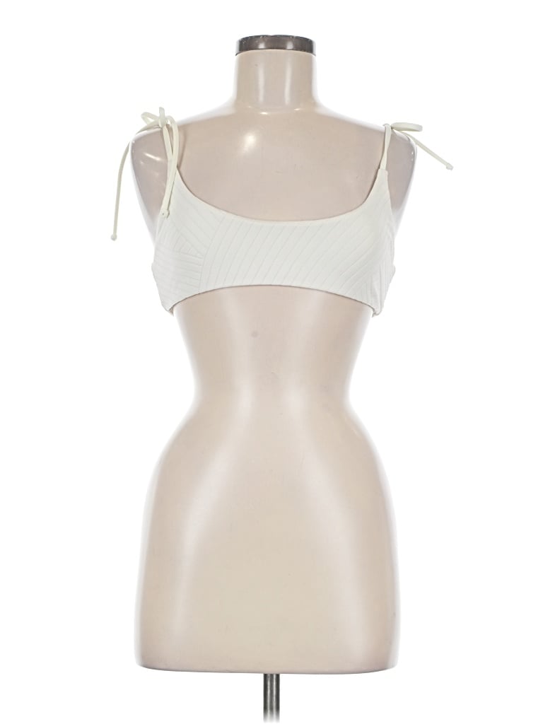 Pre-owned Beach Riot Tank Top Ivory Strapless Neckline Tops