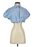 Zara 100% Baumwolle Blue Short Sleeve Blouse Size XS - photo 1