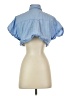 Zara 100% Baumwolle Blue Short Sleeve Blouse Size XS - photo 2