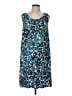 Apt. 9 Chevron-herringbone Teal Casual Dress Size M - photo 1