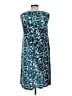 Apt. 9 Chevron-herringbone Teal Casual Dress Size M - photo 2