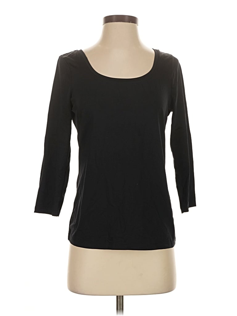 Pre-owned Peter Nygard 3/4 Sleeve T-shirt In Black