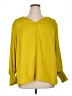 MELLODAY 100% Polyester Yellow Long Sleeve Blouse Size 1X - photo 1