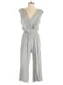 Altar'd State 100% Rayon Stripes Silver Jumpsuit Size M - photo 1
