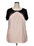 Worthington 100% Polyester Pink Short Sleeve Blouse Size 0X - photo 1