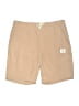 Unbranded 100% Polyester Solid Tan Khaki Shorts Size L - photo 1