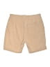 Unbranded 100% Polyester Solid Tan Khaki Shorts Size L - photo 2
