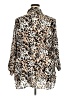 Cato 100% Rayon Animal Print Brown 3/4 Sleeve Blouse Size 26 - 28 - photo 2
