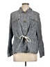 J.Jill 100% Linen Gray Denim Jacket Size Lg Petite - photo 1