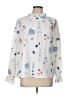 Unbranded Floral White Long Sleeve Blouse Size L - photo 1