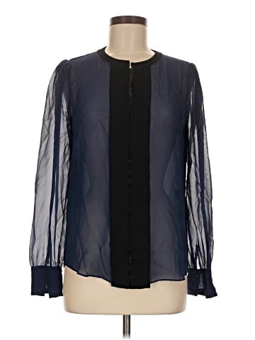 Diane von Furstenberg Long Sleeve Silk Top (view 1)