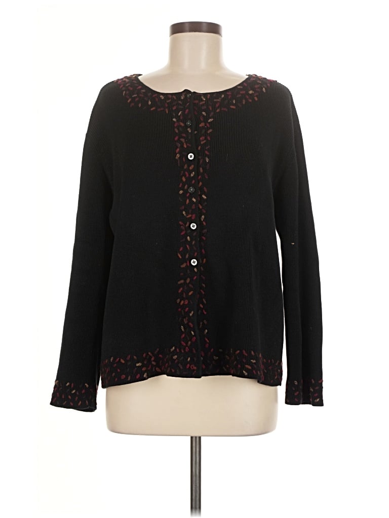 Pre-owned Jjill Cardigan Sweater In Black