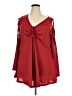 Rose Gal 100% Polyester Red Long Sleeve Top Size 22 - photo 1