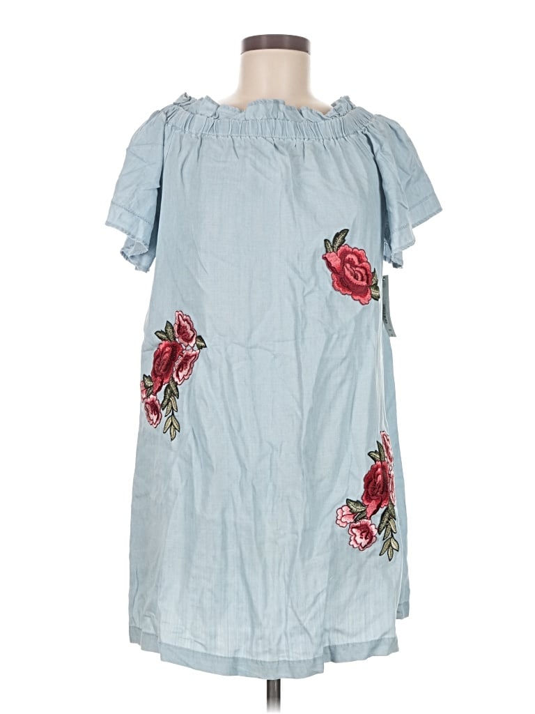 Pre-owned A.n.a. A New Approach Casual Dress In Blue