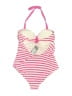 Pez D'Or Stripes Pink One Piece Swimsuit Size L - photo 2