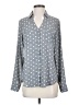 Express Outlet 100% Polyester Polka Dots Gray Long Sleeve Blouse Size XS - photo 1
