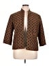 MULTIPLES Print Brown Blazer Size XL - photo 1
