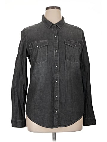CALVIN KLEIN JEANS Long Sleeve Button-Down Shirt (view 1)