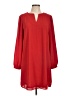 Charming Charlie 100% Polyester Solid Red Casual Dress Size L - photo 1