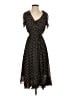 Ann Taylor LOFT 100% Polyester Polka Dots Black Casual Dress Size XS - photo 1