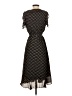 Ann Taylor LOFT 100% Polyester Polka Dots Black Casual Dress Size XS - photo 2