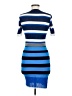 DVF WEST Stripes Blue Casual Dress Size M - photo 2