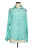Lyaner 100% Polyester Teal Long Sleeve Blouse Size M - photo 1