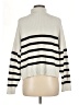 MNG Stripes Ivory Turtleneck Sweater Size M - photo 2