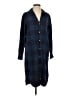 Grayson 100% Cotton Plaid Blue Casual Dress Size Sm (2) - photo 1