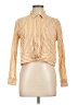 Aeropostale Stripes Yellow Long Sleeve Blouse Size L - photo 1