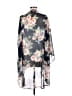 B.O.G Collective 100% Polyester Gray Kimono Size M - photo 2