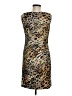 Connected Apparel Animal Print Brown Cocktail Dress Size 6 - photo 2