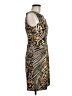 Connected Apparel Animal Print Brown Cocktail Dress Size 6 - photo 4