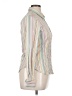 B Collection by Bobeau Stripes Ivory Long Sleeve Button-Down Shirt Size 16 - photo 4
