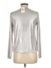 Jessica Simpson Metallic Silver Long Sleeve Top Size M - photo 2