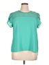 Meraki 100% Polyester Teal Short Sleeve Blouse Size XL - photo 1