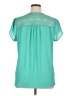 Meraki 100% Polyester Teal Short Sleeve Blouse Size XL - photo 2